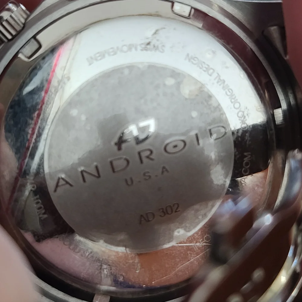 Android Quarts Men’s Stainless Steel Chronograph Watch, AD 302, New Open Box